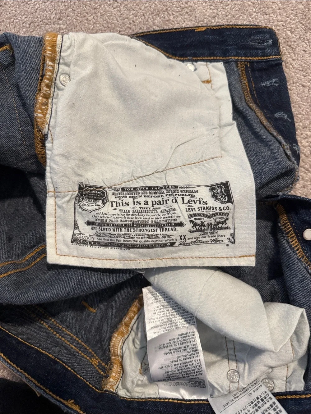 Levi's Dark Indigo Denim Cutoff Shorts